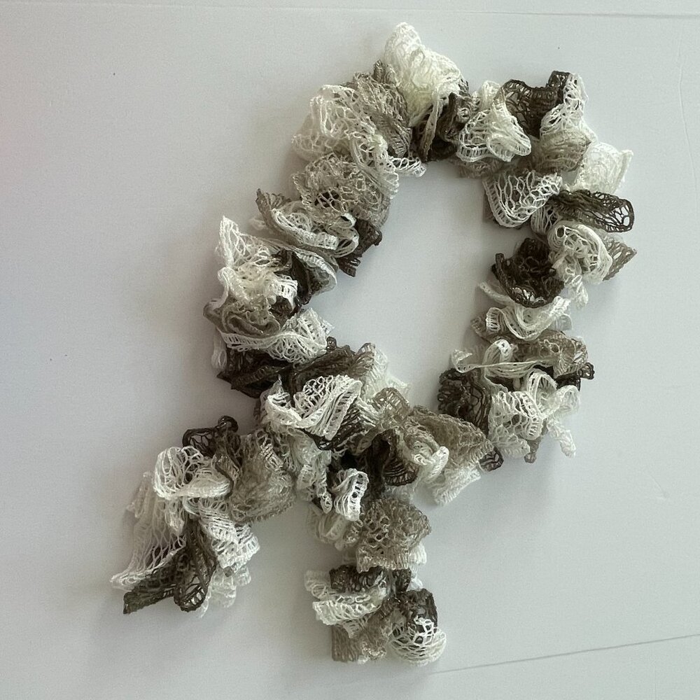 Crochet Ruffle Boa Scarf - Picture 4 of 4